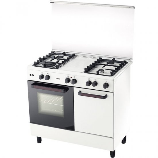 Zanussi 4 Burner Gas Cooker+Electric Oven 62L [ZCG-942W] - Click Image to Close