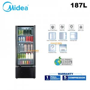 Midea Showcase Chiller 187L Capacity [MSC-186]