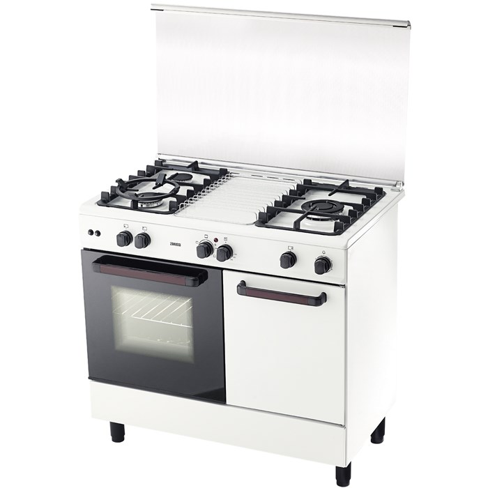 Zanussi 3 Burners Gas Cooker+62L Electric Oven [ZCG-932W]